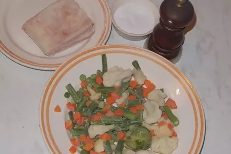 Треска с овощами: шаг 1