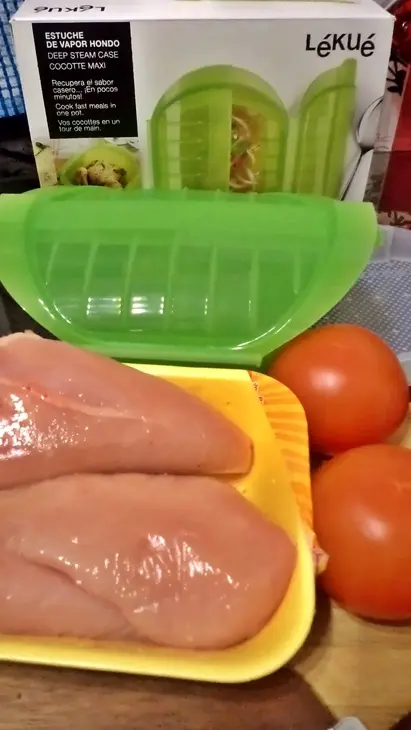 Грудка цыпленка "диетическая" с грибами и овощами: шаг 1