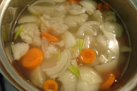Суп-пюре из цветной капусты и риса: шаг 3