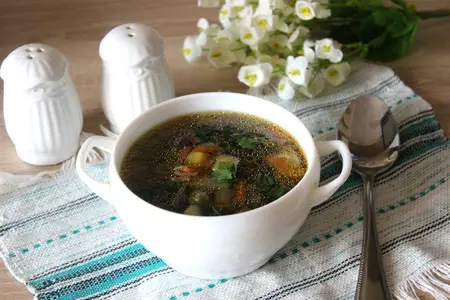 Постный грибной суп с рисом басмати quinoa mix: шаг 8