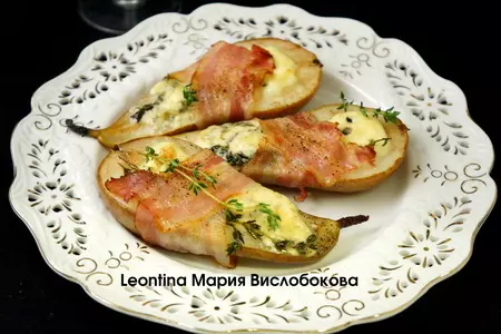 Груши, запеченные в беконе с сыром и тимьяном: шаг 5