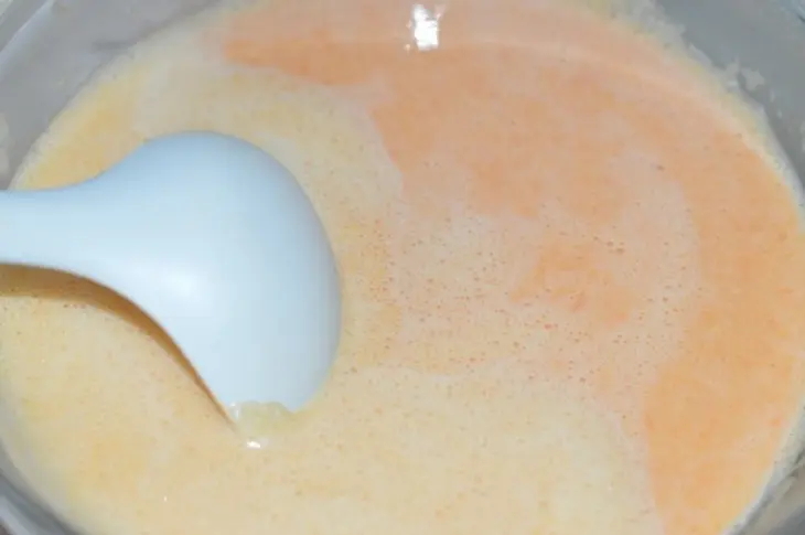 Тыквенные блины с мясом: шаг 3