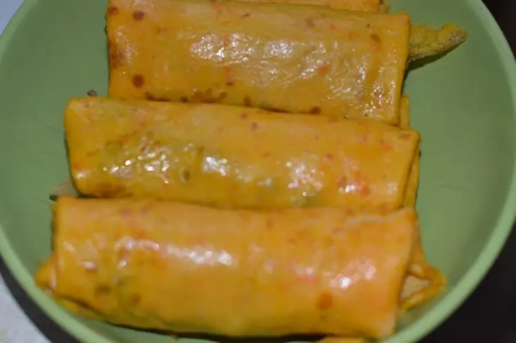 Тыквенные блины с мясом: шаг 6