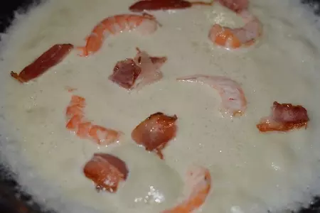 Блины с креветками и беконом: шаг 4