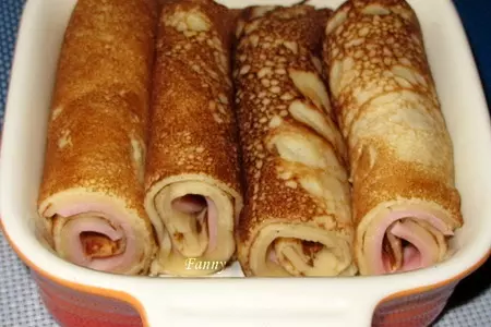 Блинчики с ветчиной и сыром: шаг 6