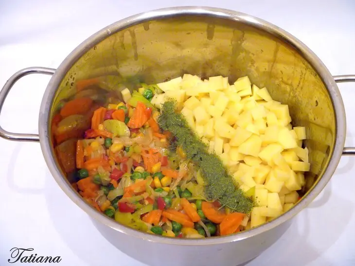 Куриный суп с диким рисом и овощами: шаг 5