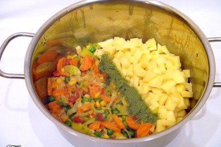 Куриный суп с диким рисом и овощами: шаг 5