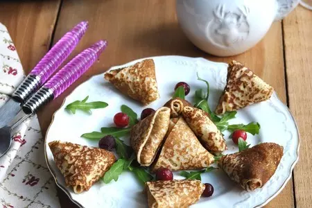 Блинчики с деревенским паштетом и клюквенным соусом «лакомка»: шаг 8