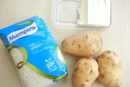 Рис на гарнир и газмах из картофеля: шаг 1