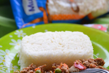Рис с куриным фаршем, овощами и тофу: шаг 7