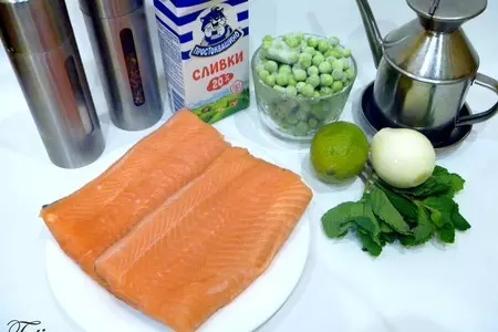 Шафрановый рис с форелью под мятно-гороховым соусом: шаг 3