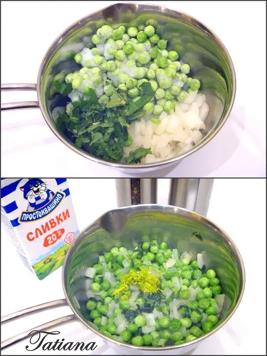 Шафрановый рис с форелью под мятно-гороховым соусом: шаг 5