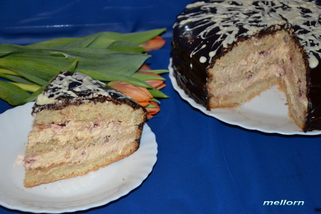 Торт со сливками и клубникой: шаг 11