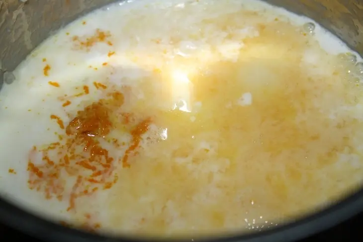 Запеченный апельсиновый рисовый пудинг с курагой: шаг 4