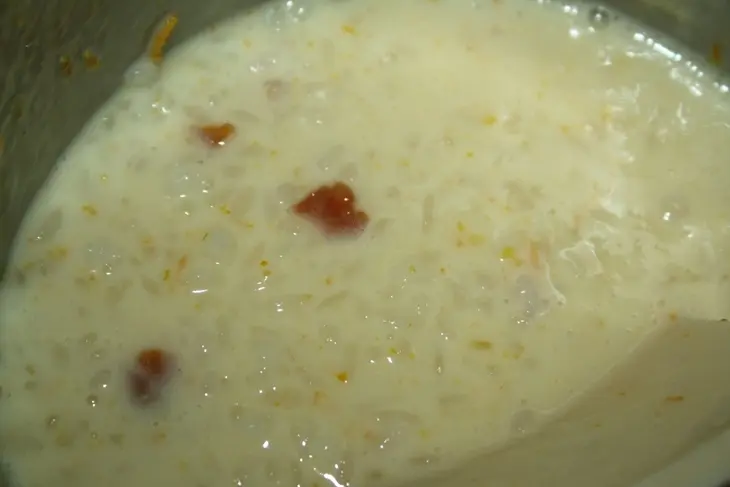 Запеченный апельсиновый рисовый пудинг с курагой: шаг 5