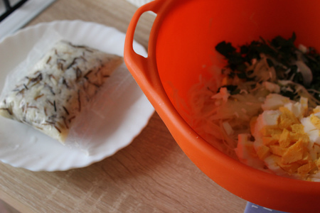 Пирог с капустой, яйцом и рисом "акватика mix": шаг 4