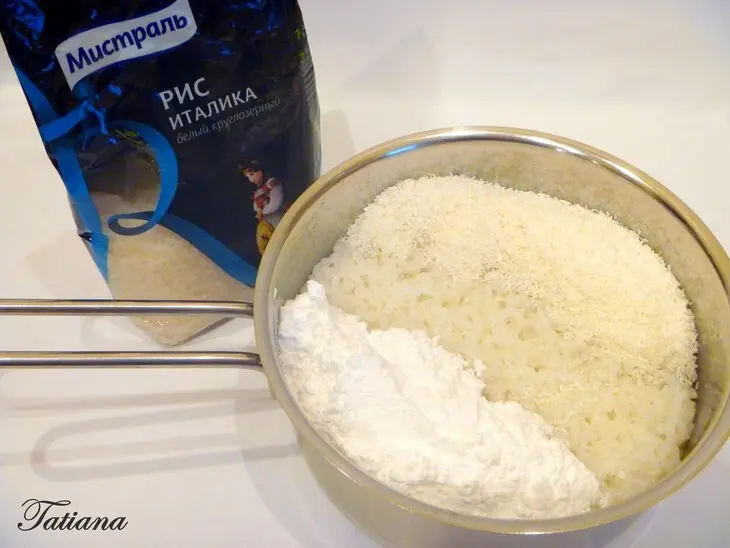Блинные рулетики с кокосово-рисовым кремом и малиной: шаг 3