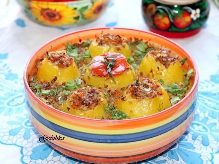 Картофель, фаршированный гречневой кашей: шаг 12