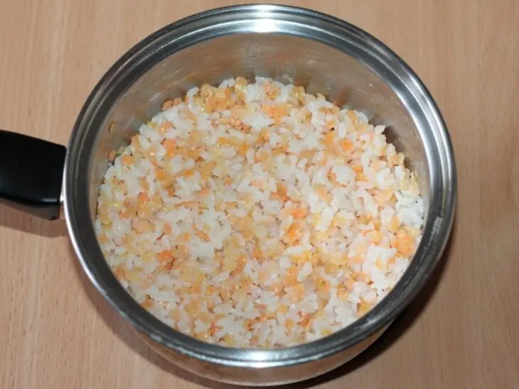 Чечевица с рисом и овощами: шаг 3