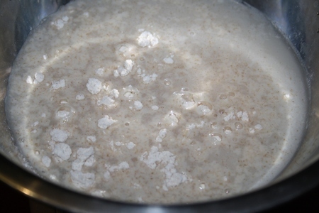Постный цельнозерновой хлеб на живых дрожжах с рисом и луком: шаг 2