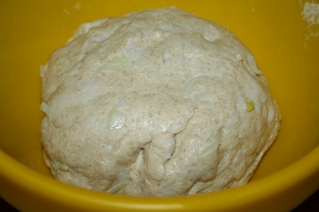 Постный цельнозерновой хлеб на живых дрожжах с рисом и луком: шаг 7