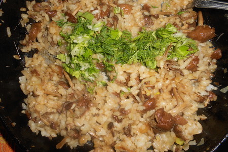 Рис с грибами в соевом соусе: шаг 5