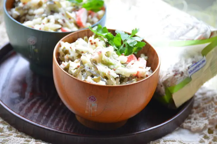 Салат с морской капустой и киноа: шаг 6