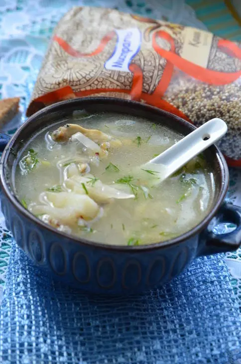 Суп с мойвой, киноа и квашеной капустой: шаг 7