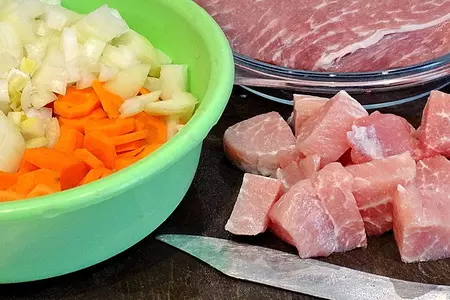 Пряная фасоль с мясом и овощами: шаг 2