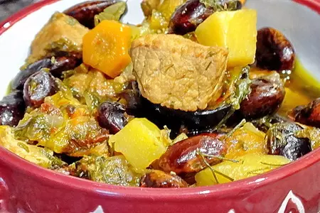Пряная фасоль с мясом и овощами: шаг 13