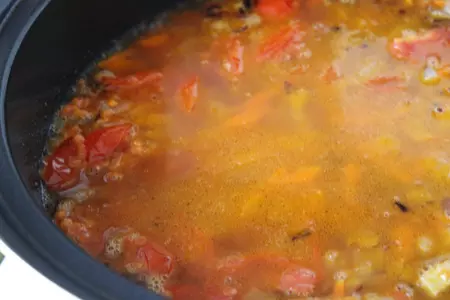 Пряная красная чечевица с кинзой и грецким орехом: шаг 5