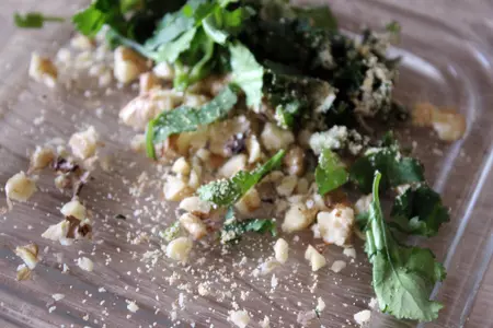 Пряная красная чечевица с кинзой и грецким орехом: шаг 8