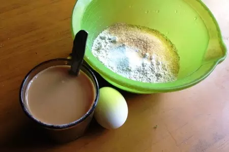 Овсяно-пшеничные оладьи "кофе с молоком": шаг 2