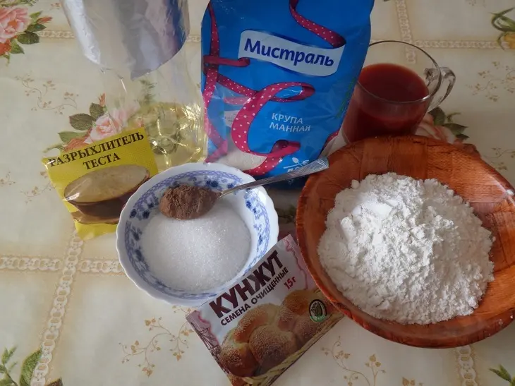 Печенье постное с кунжутом: шаг 1