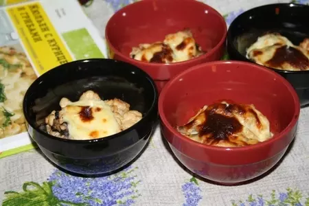 Жюльен с курицей и грибами от оскара кучеры: шаг 6