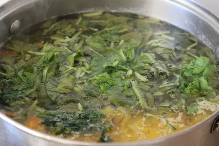 Зеленый постный суп с кускусом: шаг 6