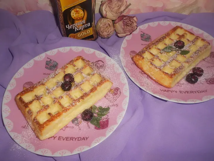 Нежнейшие творожные вафли в духовке: шаг 9