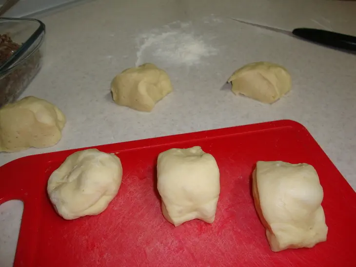 Пирожки с мясом и рисом: шаг 3