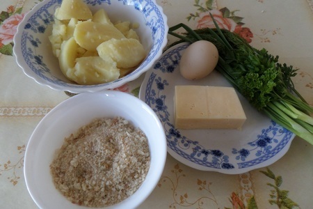 Картофельные палочки с сыром и зеленью : шаг 1