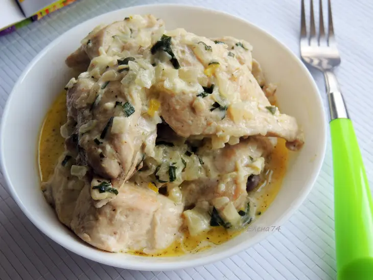 Курица в сметанном соусе от оскара кучеры.: шаг 6