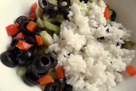 Овощной салат с рисом: шаг 6