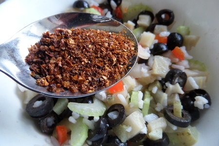 Овощной салат с рисом: шаг 7