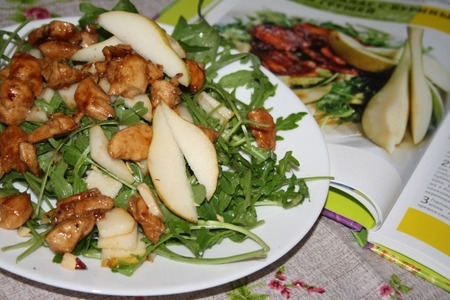 Теплый салат с куриным филе и грушей: шаг 8