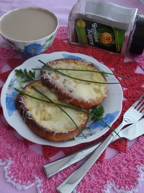 Гренки с сыром и зеленью: шаг 5