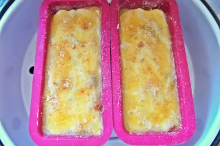 Манный пудинг с яблоком и киви: шаг 8