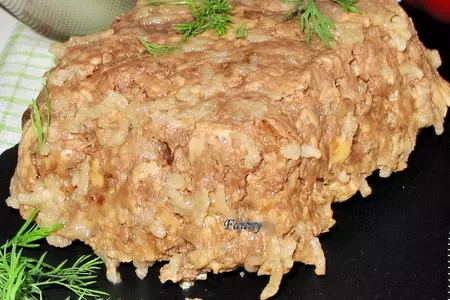 "кирпич" из куриного и свиного мяса: шаг 6