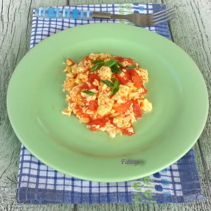 Яйца, жареные с помидорами (фанкве чао дань): шаг 6