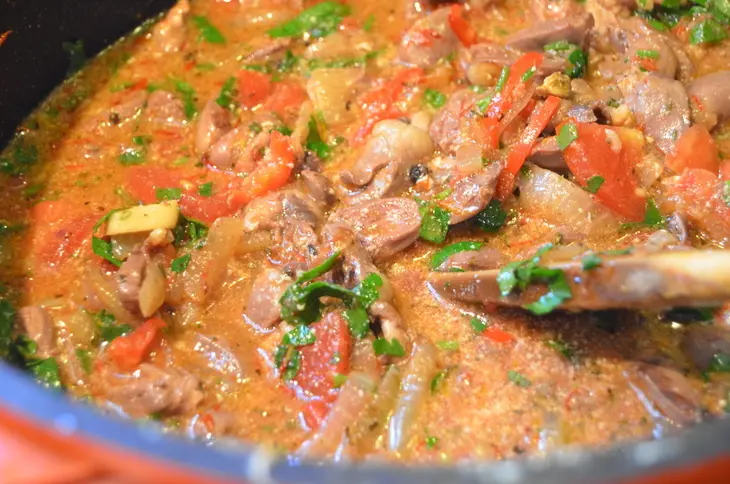 Пулао с куриными сердечками: шаг 5