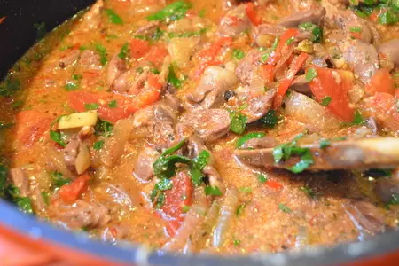Пулао с куриными сердечками: шаг 5