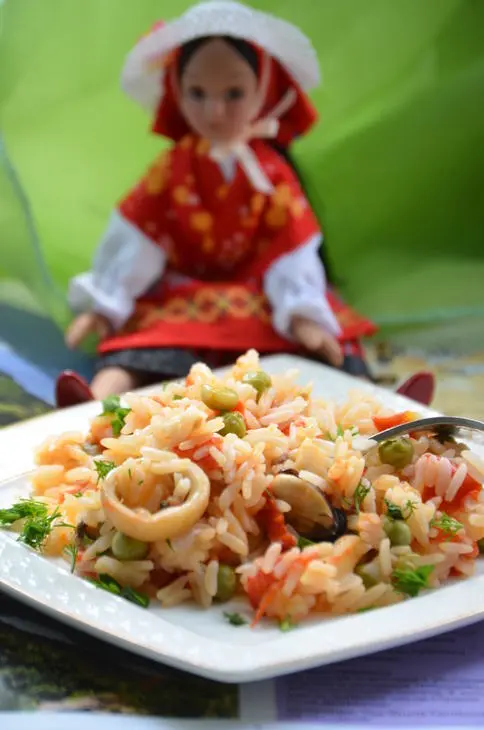 Рис с морепродуктами в португальском стиле: шаг 8